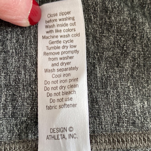 Athleta CYA Hope 2 activewear running jacket striated grey reflective Medium - Picture 15 of 16